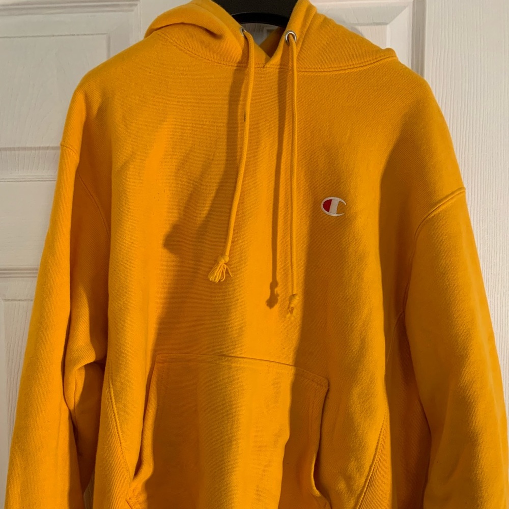 Yellow Champion Hoodie (Medium)